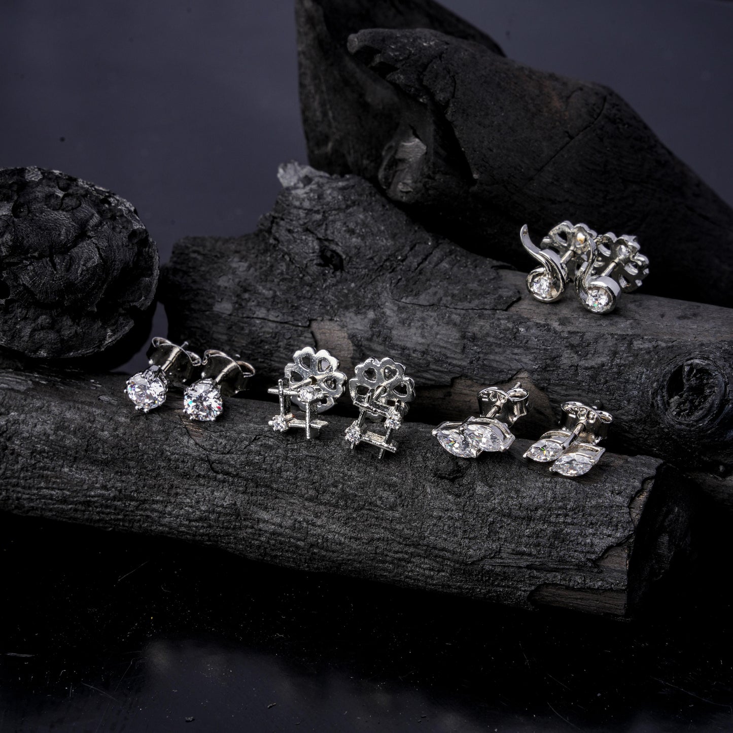 Pure Silver Stud Earrings