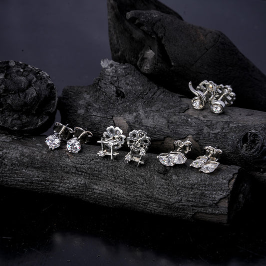 Pure Silver Stud Earrings
