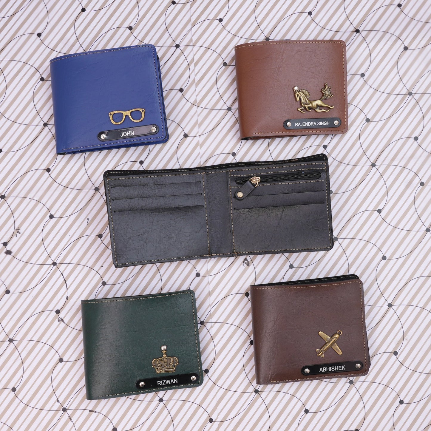 Bangkok Leather Wallet With Themed Wooden Box