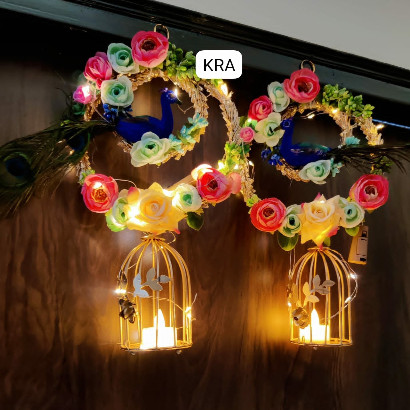 Peacock Cage LED Hanging