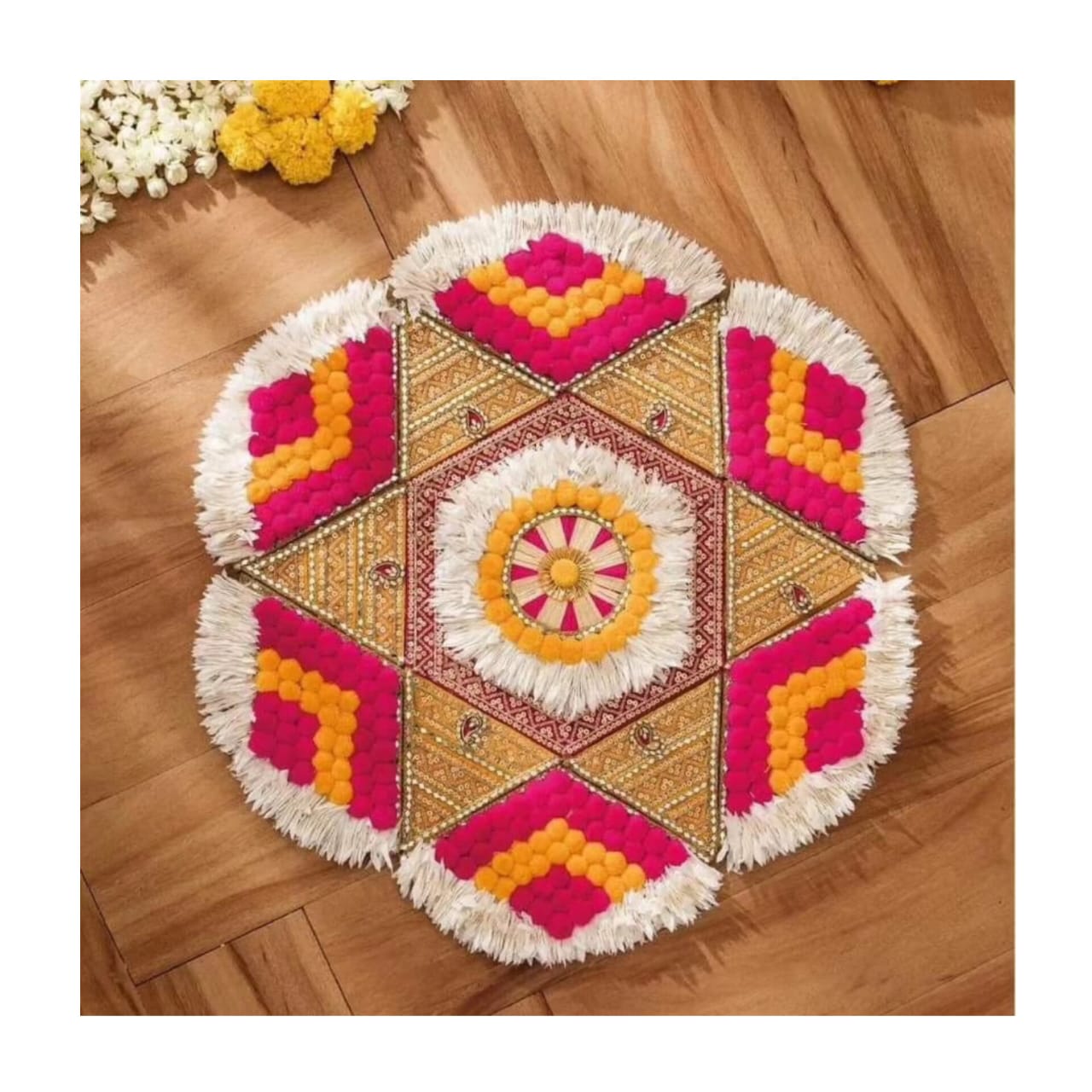 Big Pompom Rangoli