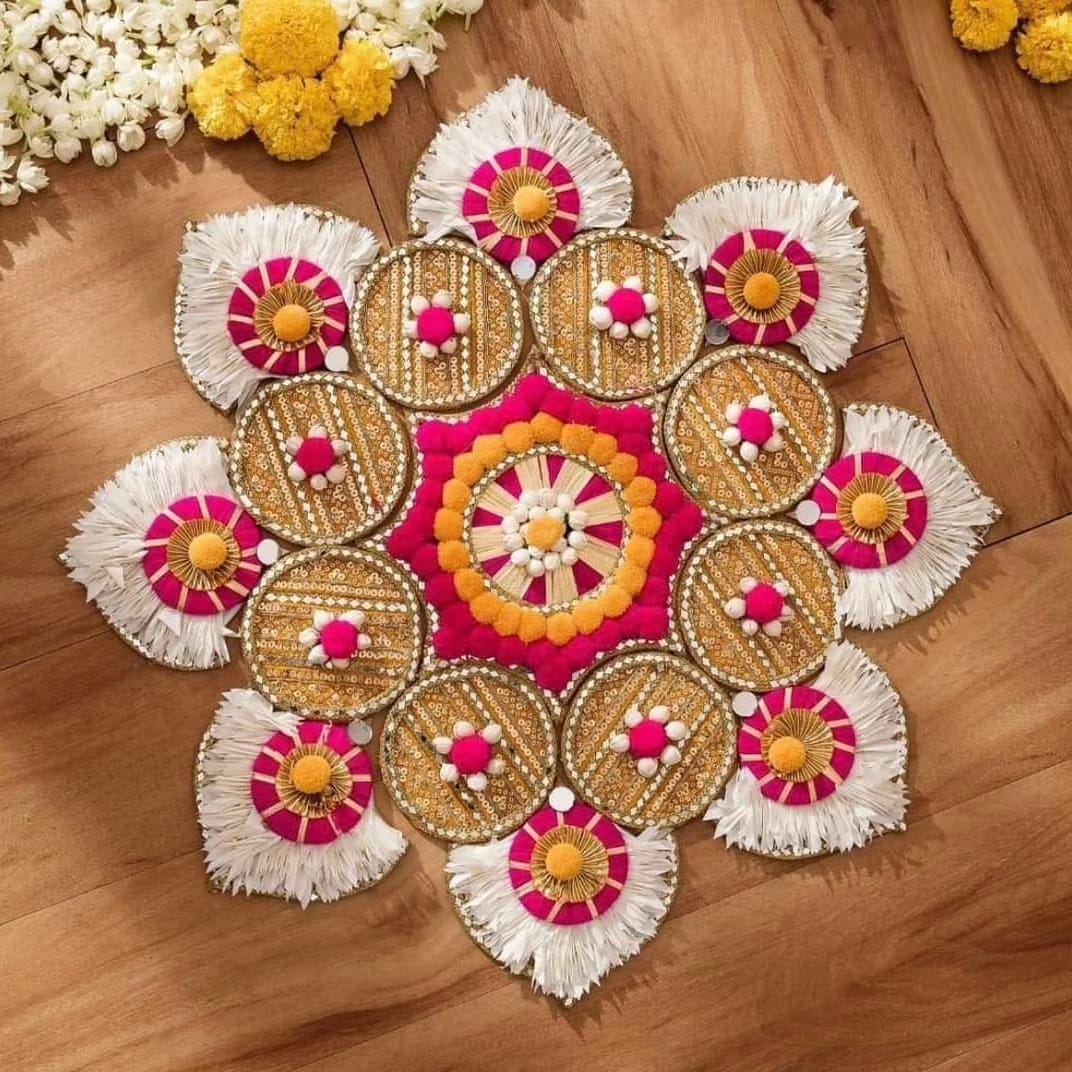 Big Pompom Rangoli