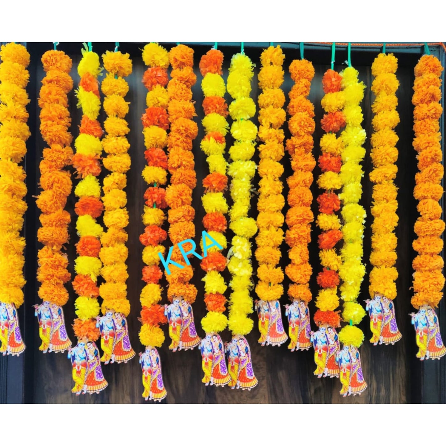 Marigold Radha-Krishan Ji Hanging