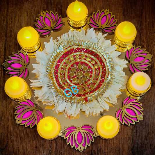 Gajra Lotus Gotapatti MDF Mat