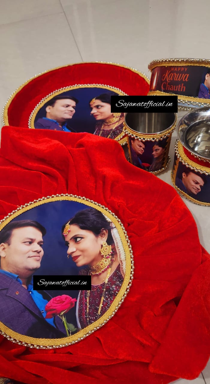 Red Velvet Photo Thali Combo K-Ht014