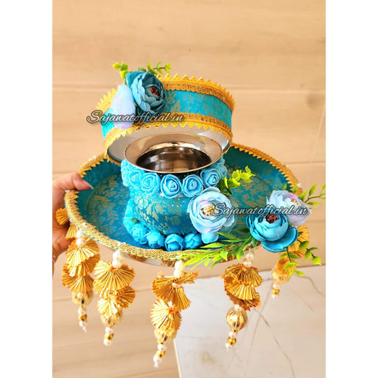 Premium Blue Thali Combo K-Ht016