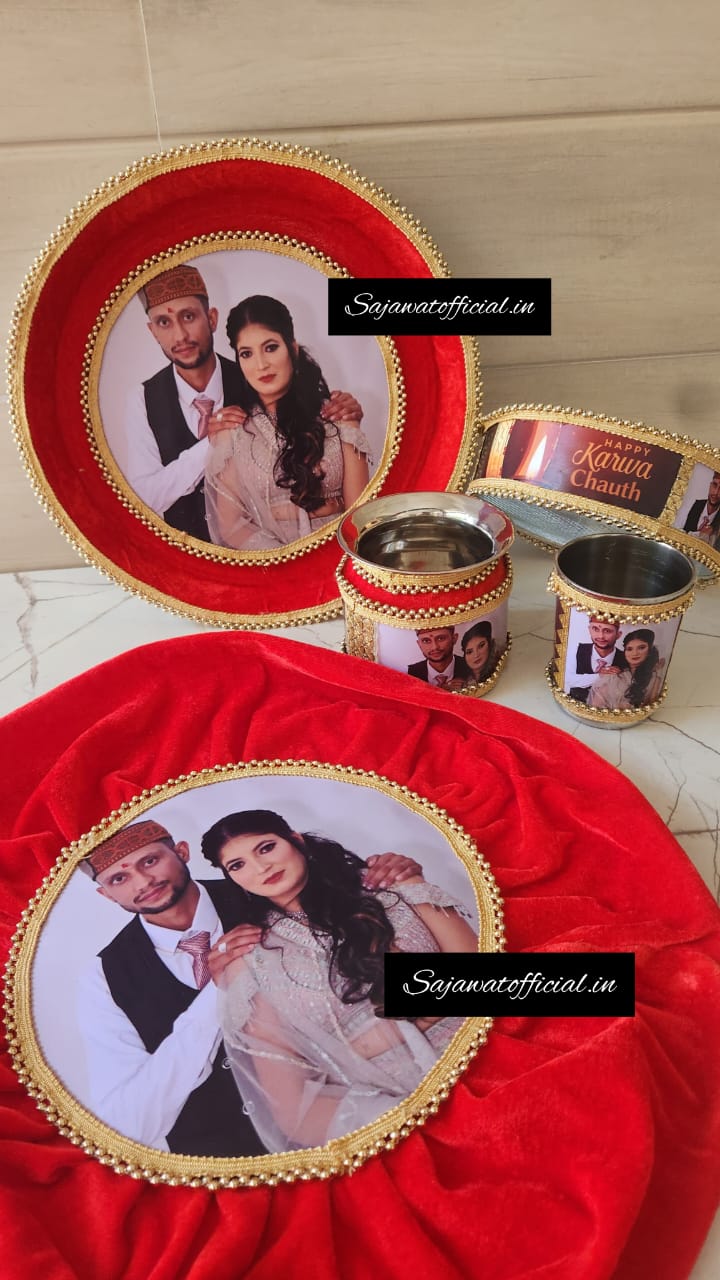 Red Velvet Photo Thali Combo K-Ht014