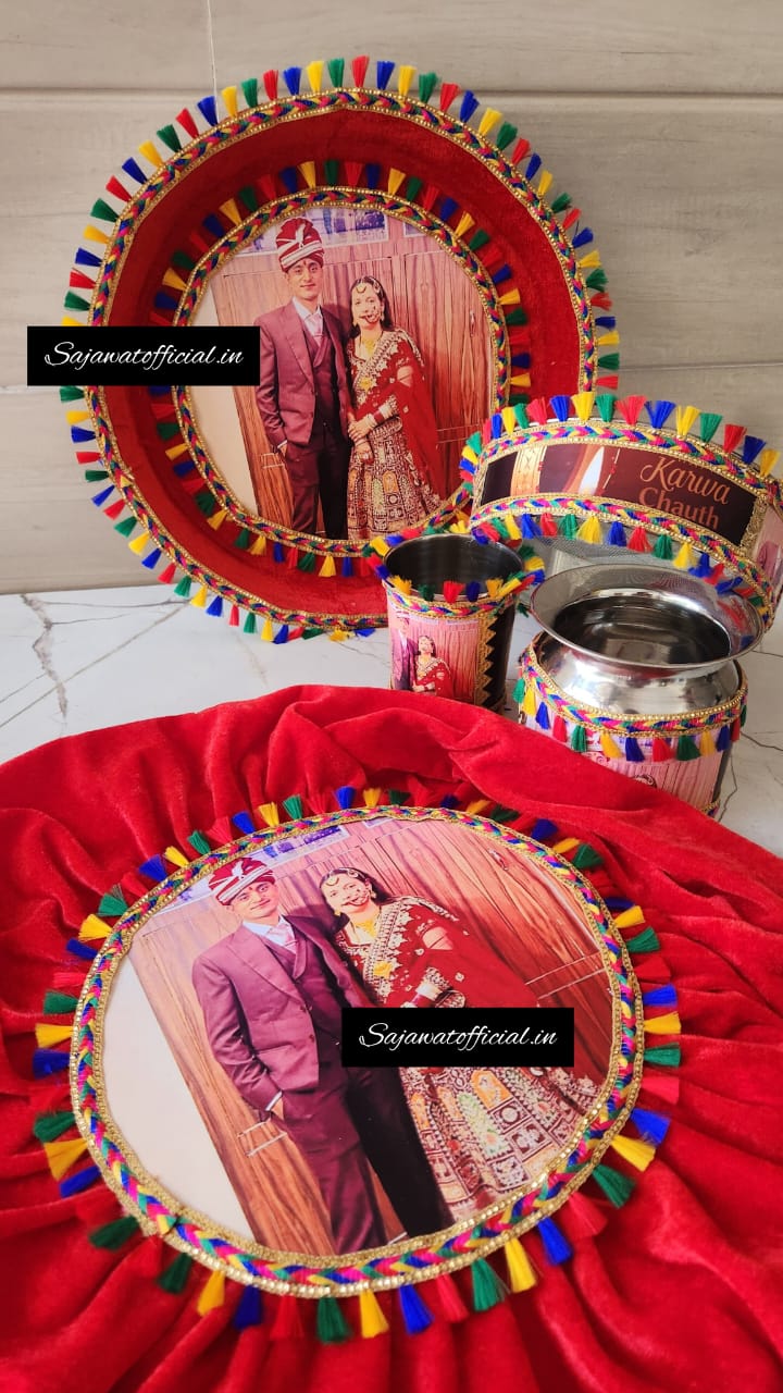 Red Velvet Photo Thali Combo K-Ht014