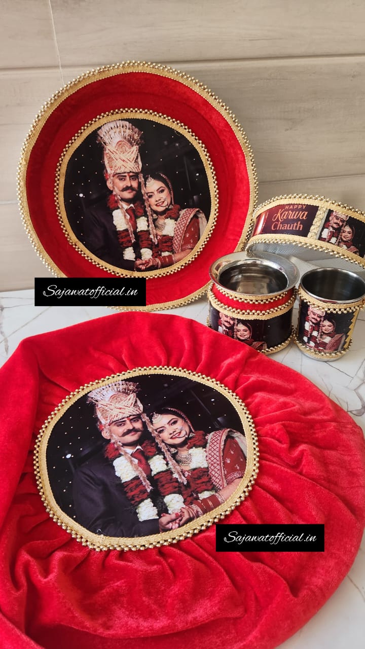 Red Velvet Photo Thali Combo K-Ht014