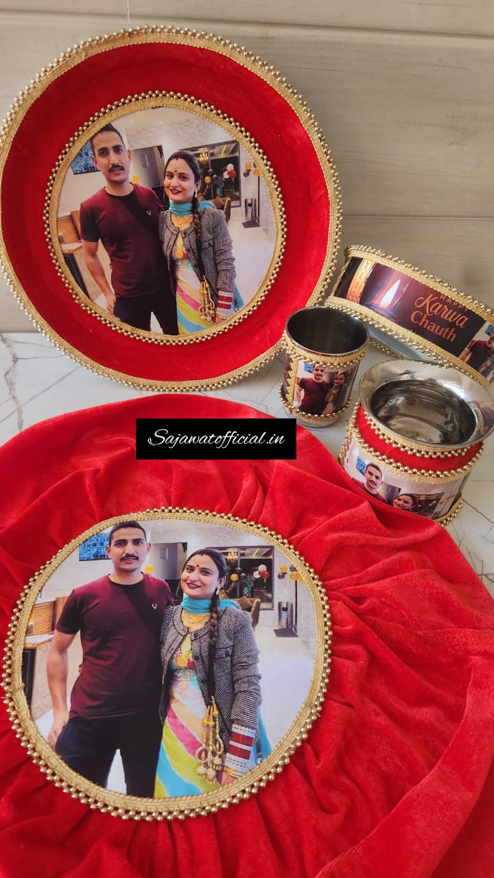 Red Velvet Photo Thali Combo K-Ht014