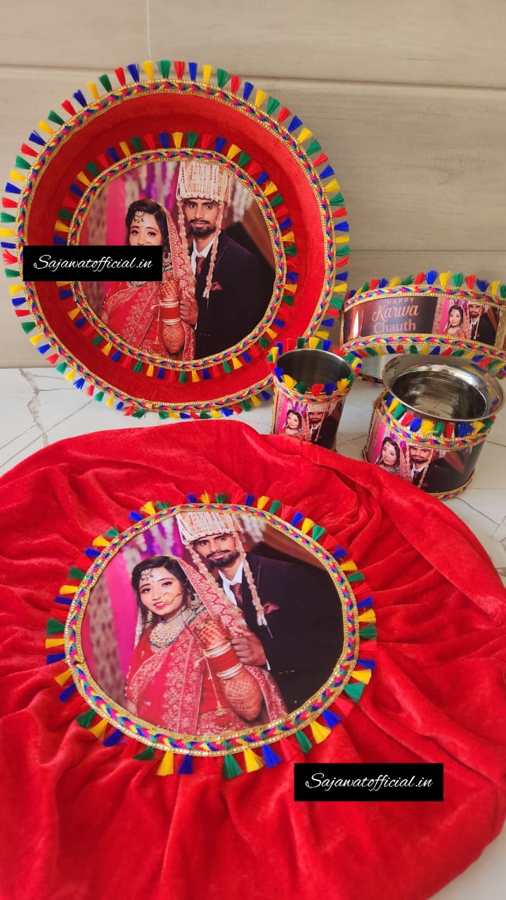 Red Velvet Photo Thali Combo K-Ht014