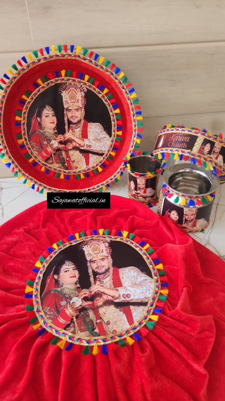 Red Velvet Photo Thali Combo K-Ht014