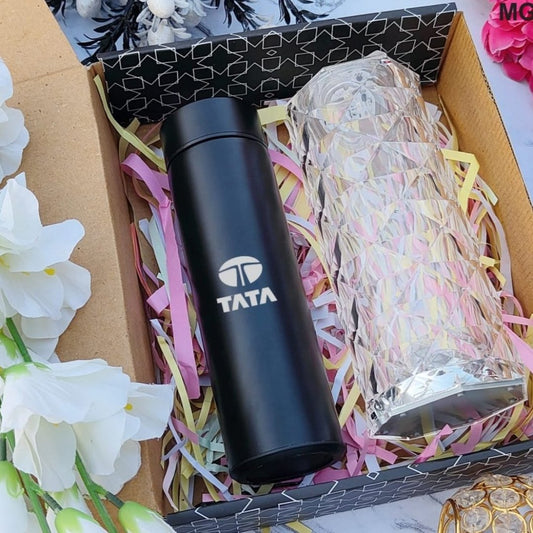 Steel Flask & Touch Lamp Combo