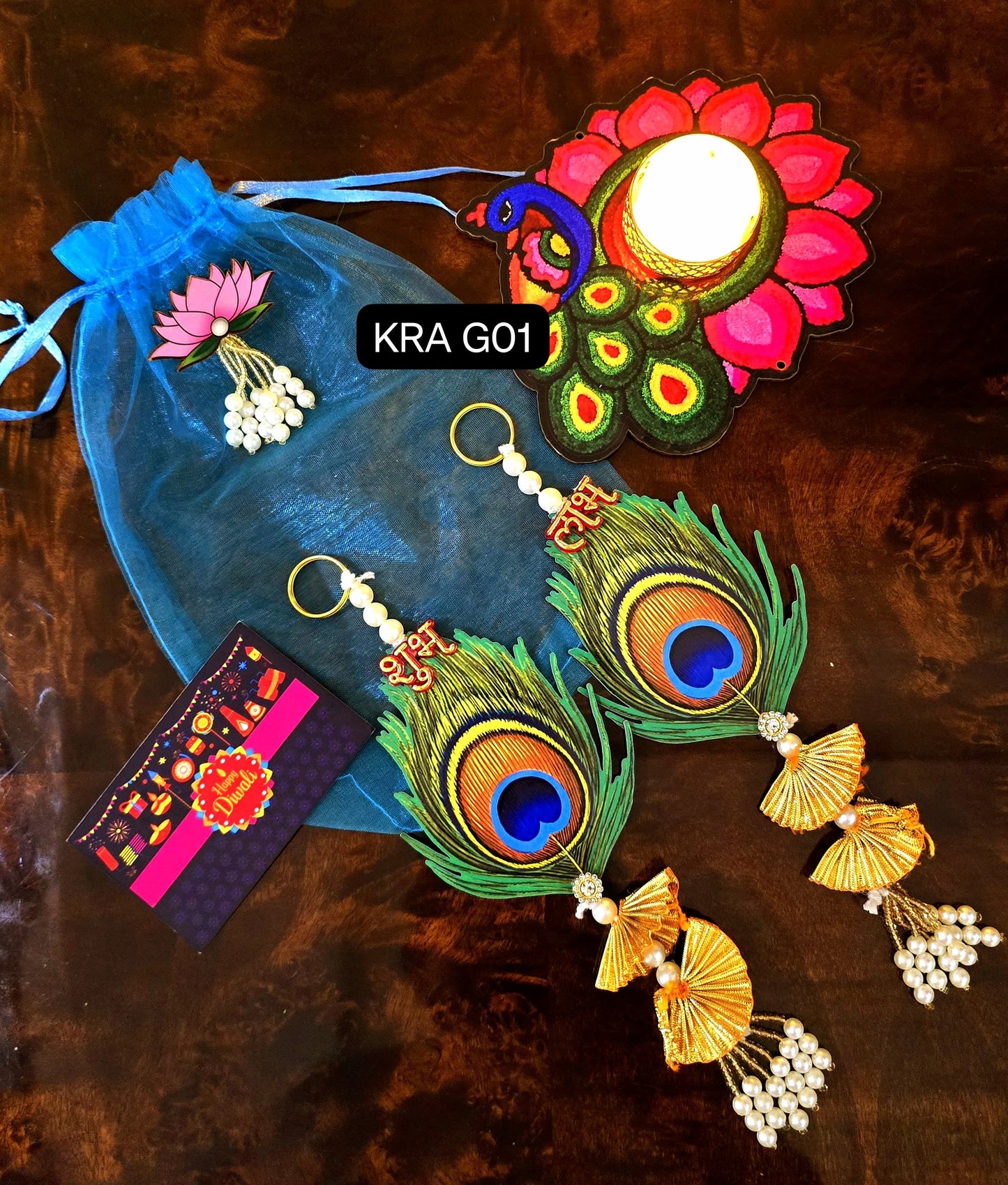 Peacock Theme Potli Gift Hamper (KRA G01)