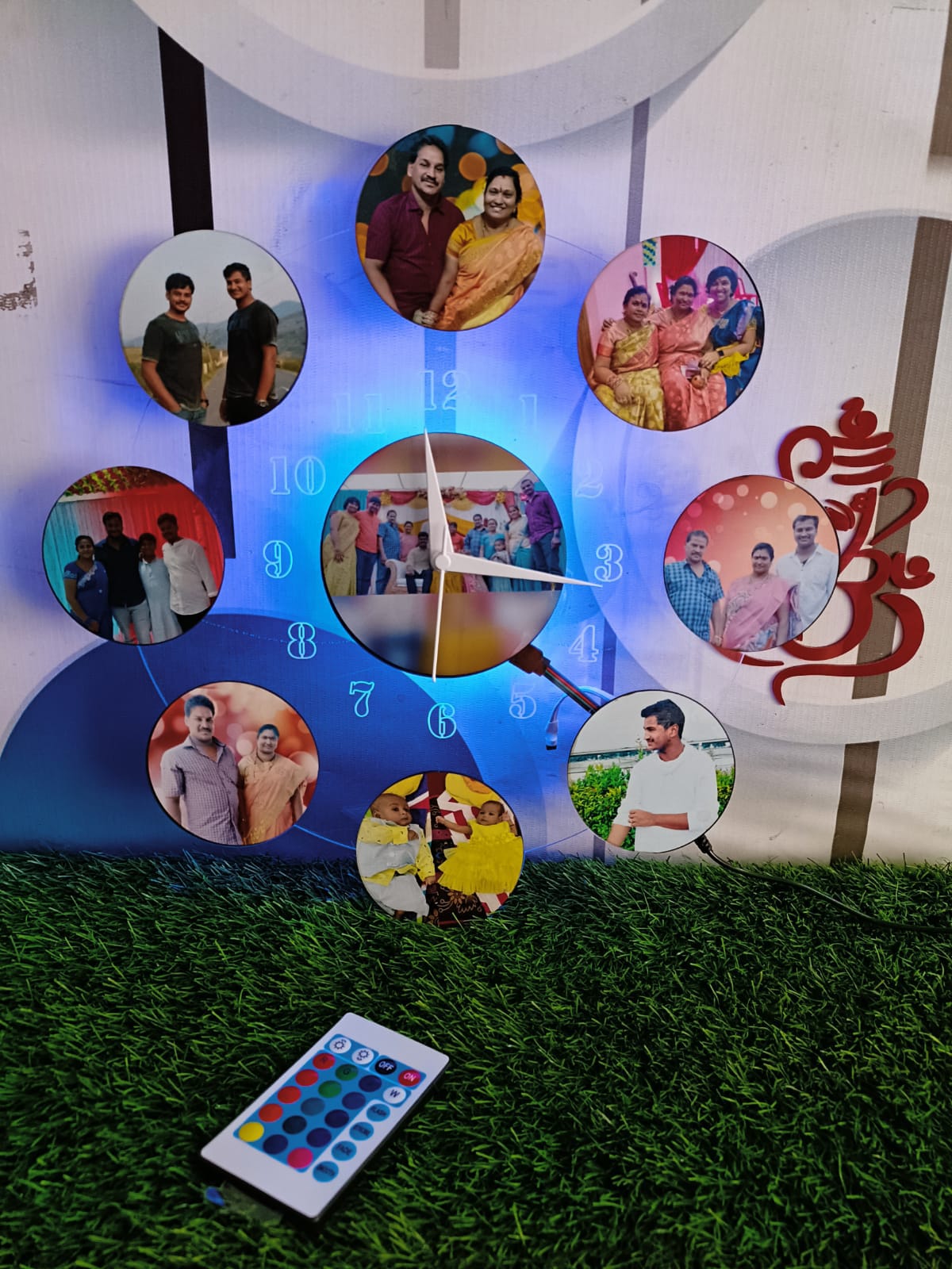 Acrylic Wall Clock With Remote Led