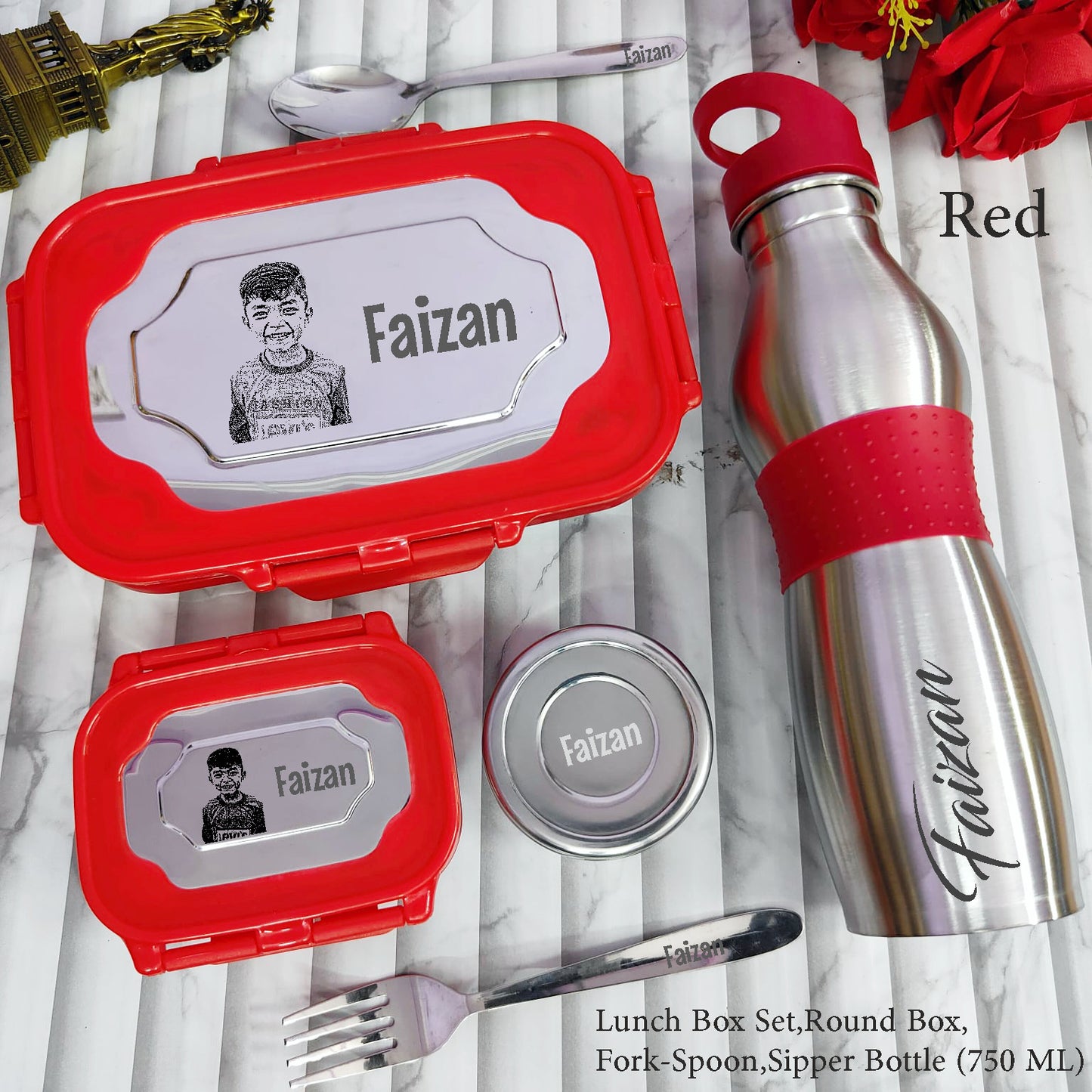 Lunch Box & Gripper Sipper Bottle Combo