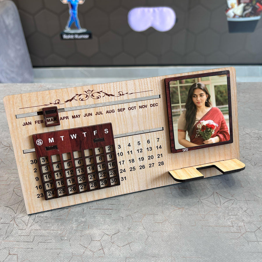 MDF Infinity Calendar Cum Mobile Stand