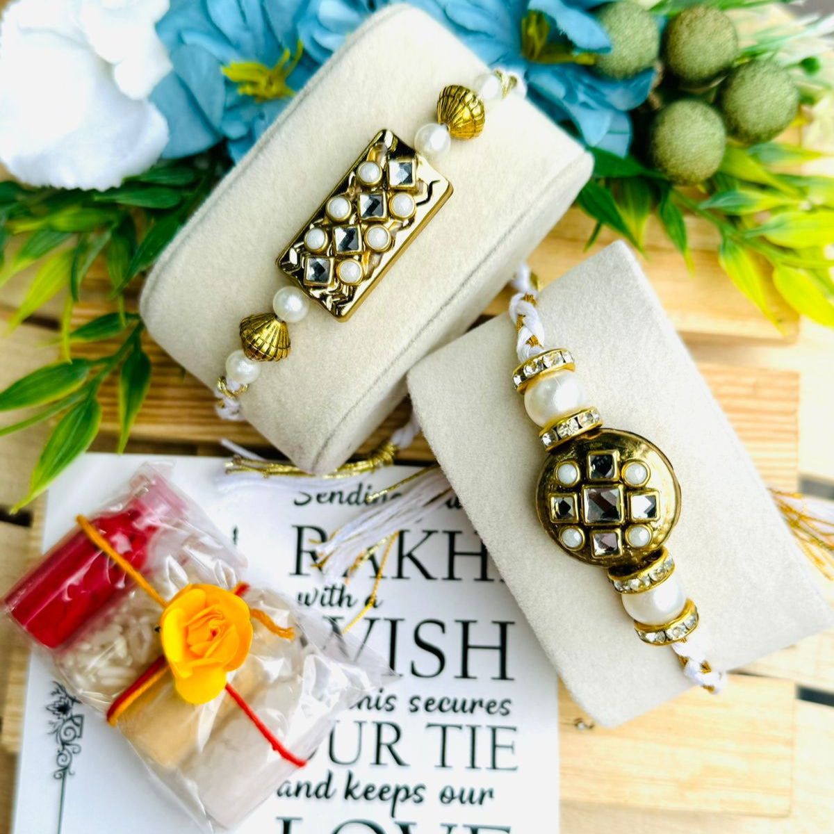 Elegant Kundan Rakhi