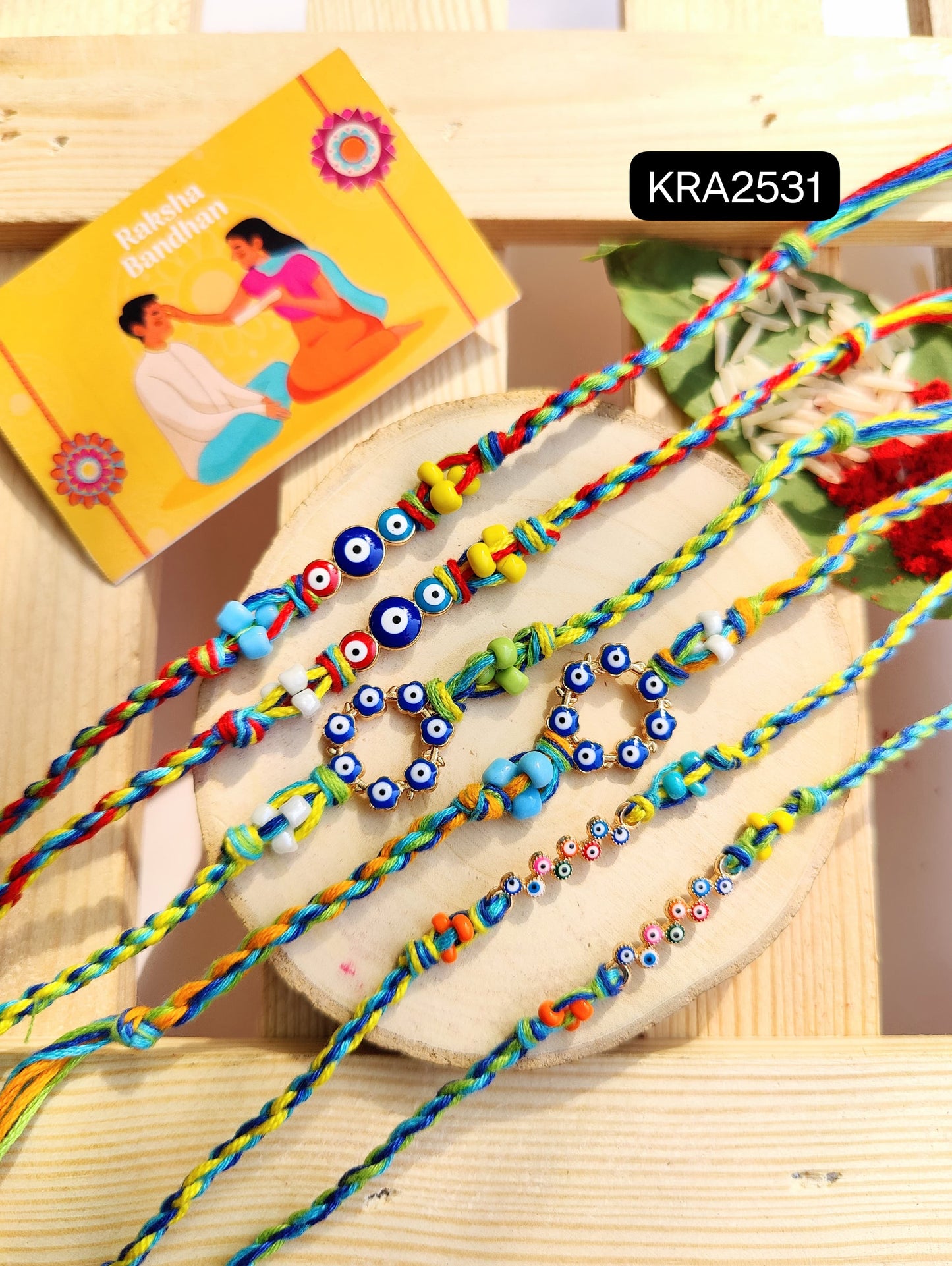 Evil Eye Boys & Girls Multicolored Rakhi (KRA2531)