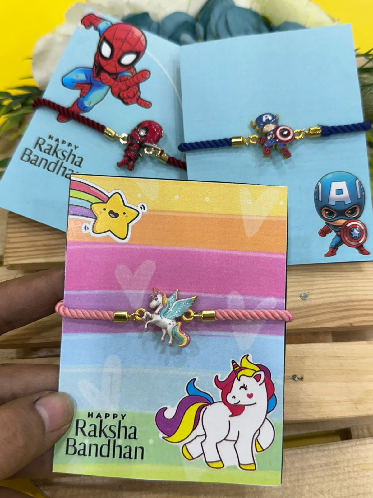 3D Metal Charms Rakhi For Kids & Elders With Adjustable Knob