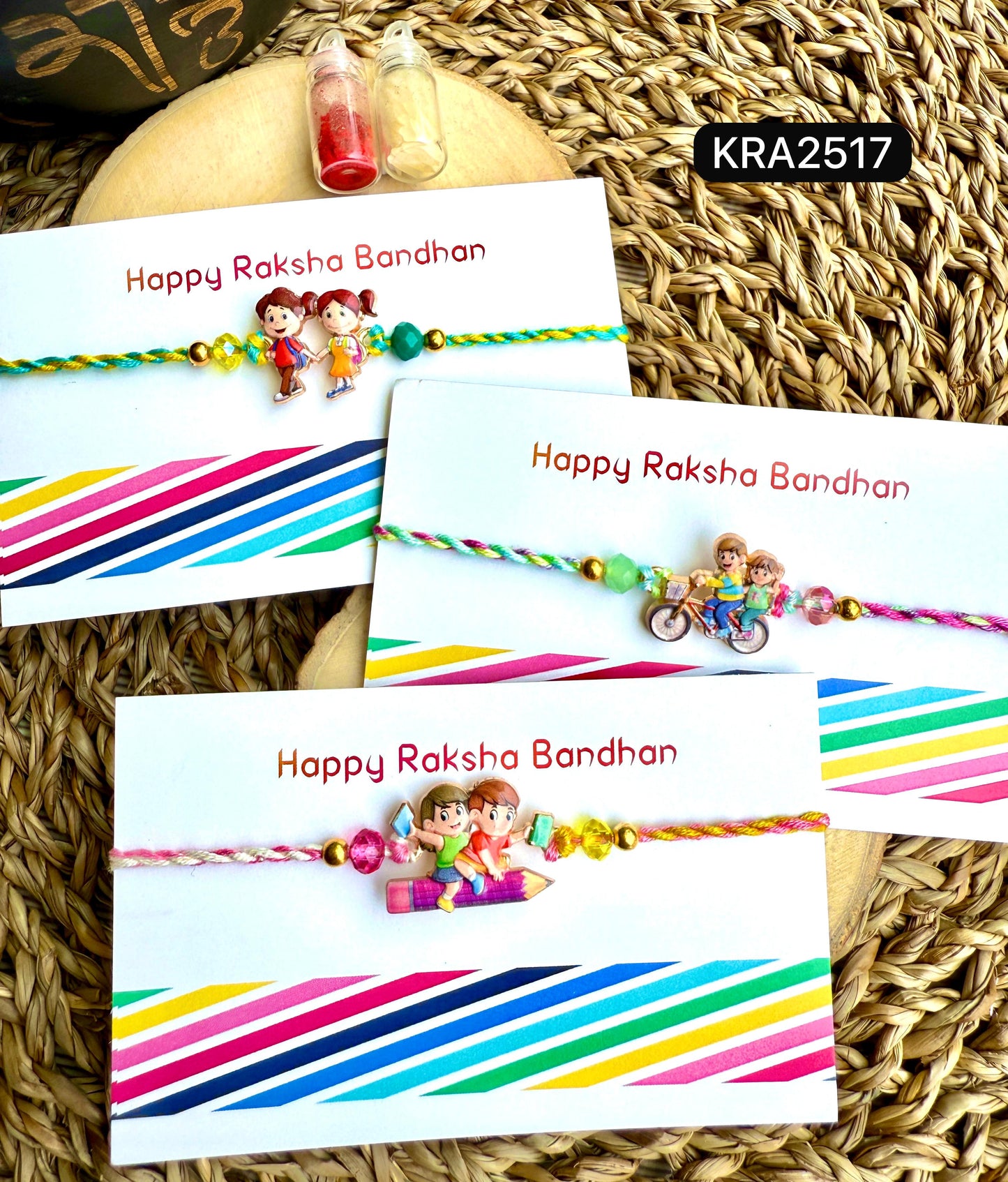 Bhai Behen Braided 3D Rakhi (KRA2517)