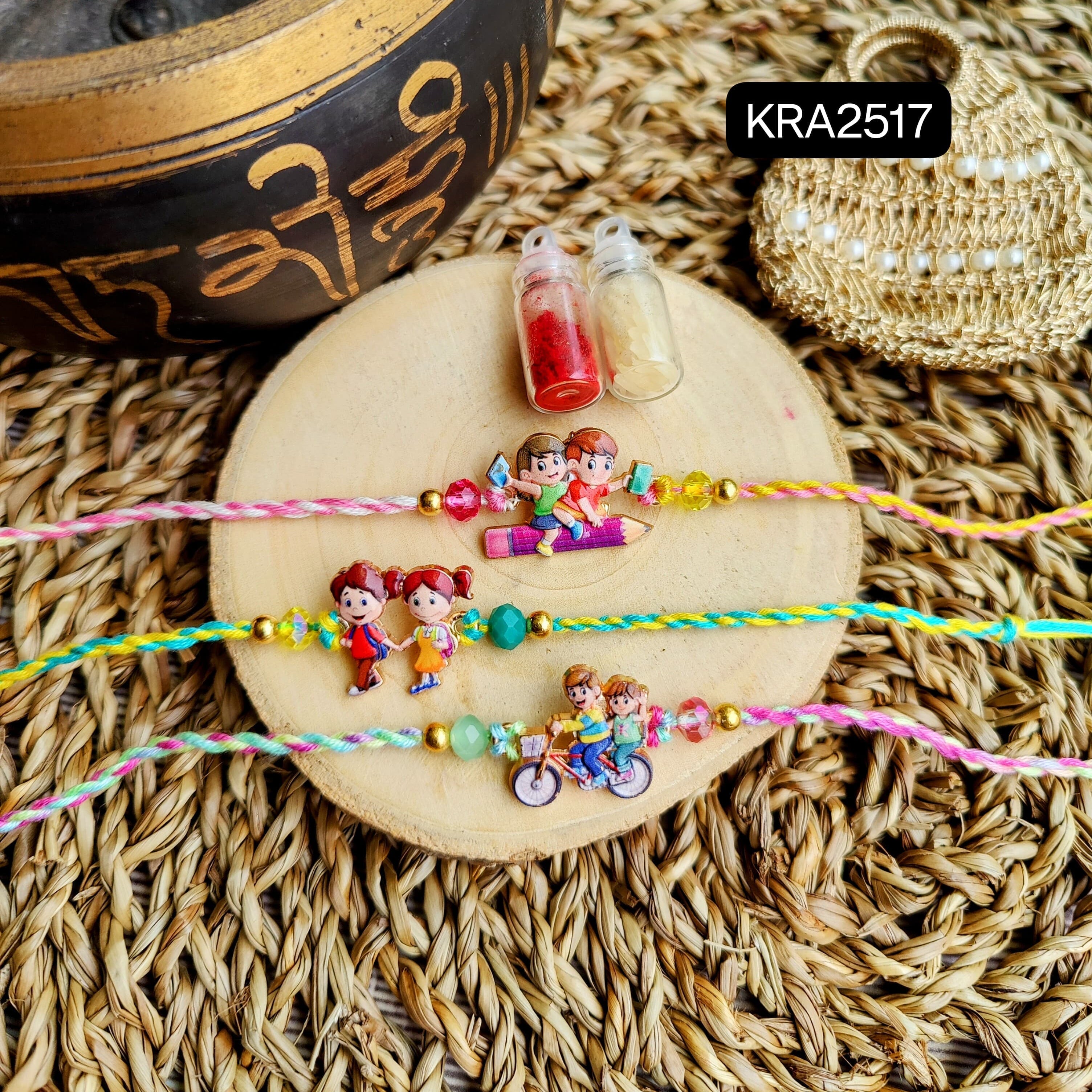 Bhai Behen Braided 3D Rakhi (KRA2517)