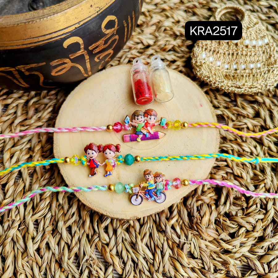 Bhai Behen Braided 3D Rakhi (KRA2517)