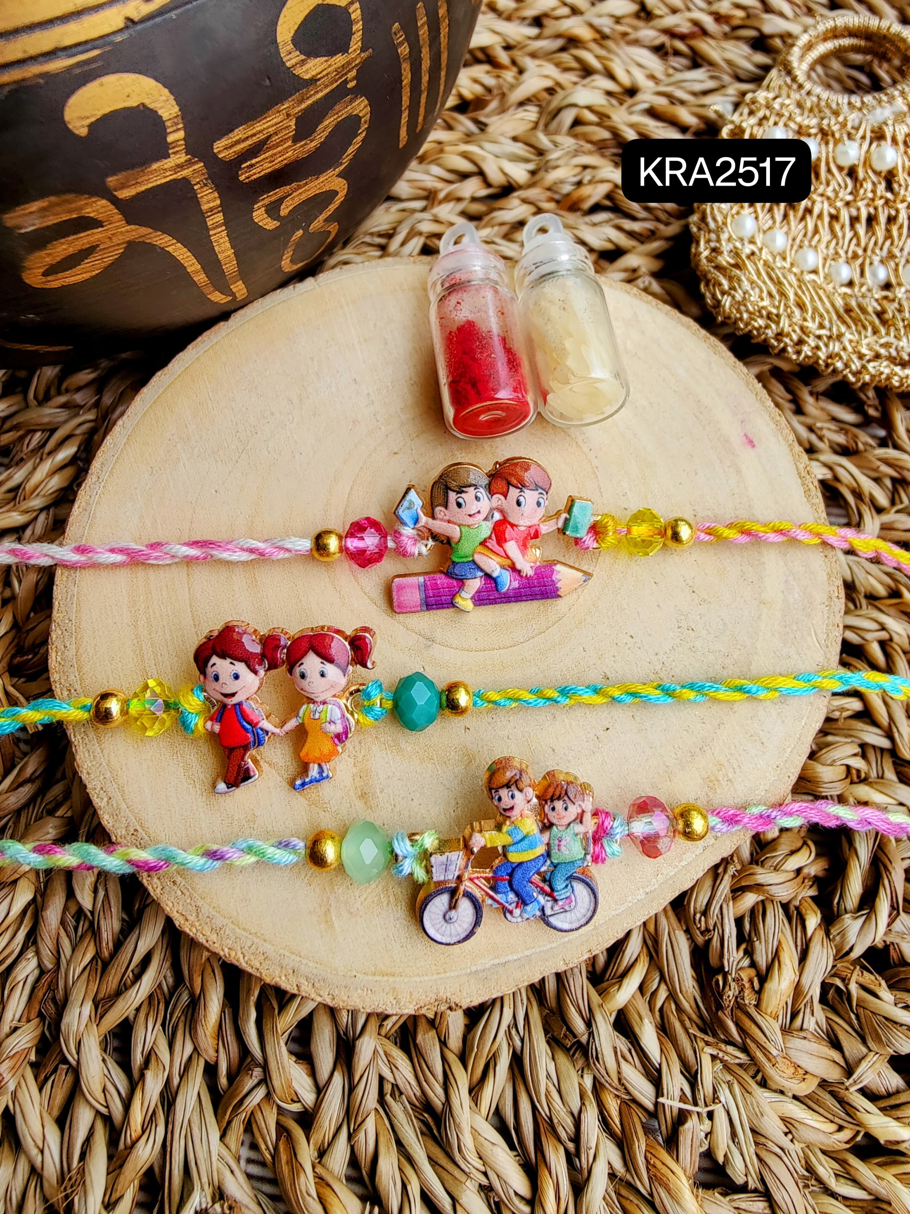 Bhai Behen Braided 3D Rakhi (KRA2517)