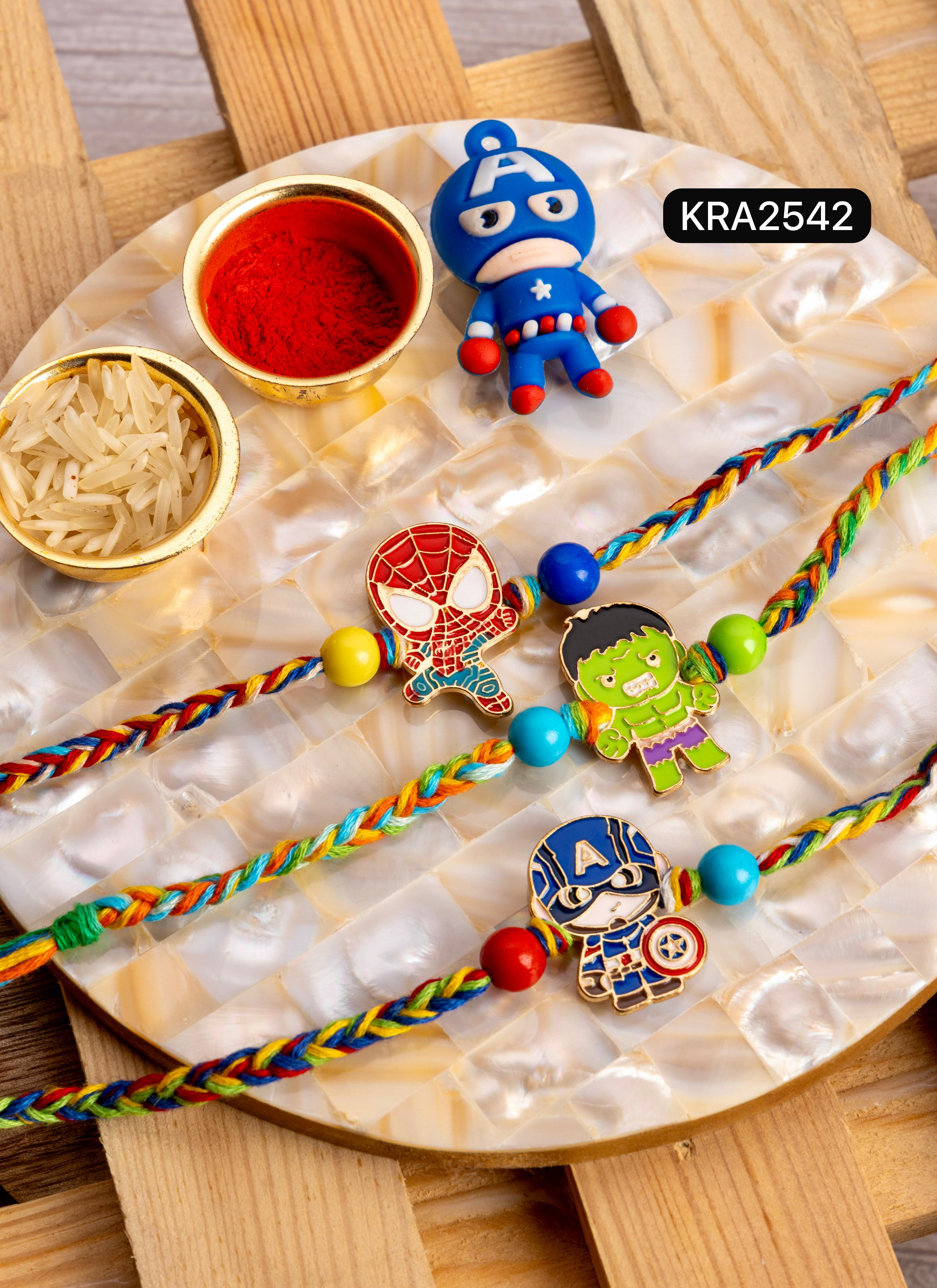 Hand-Braided Superhero Kids Rakhi (KRA2542)