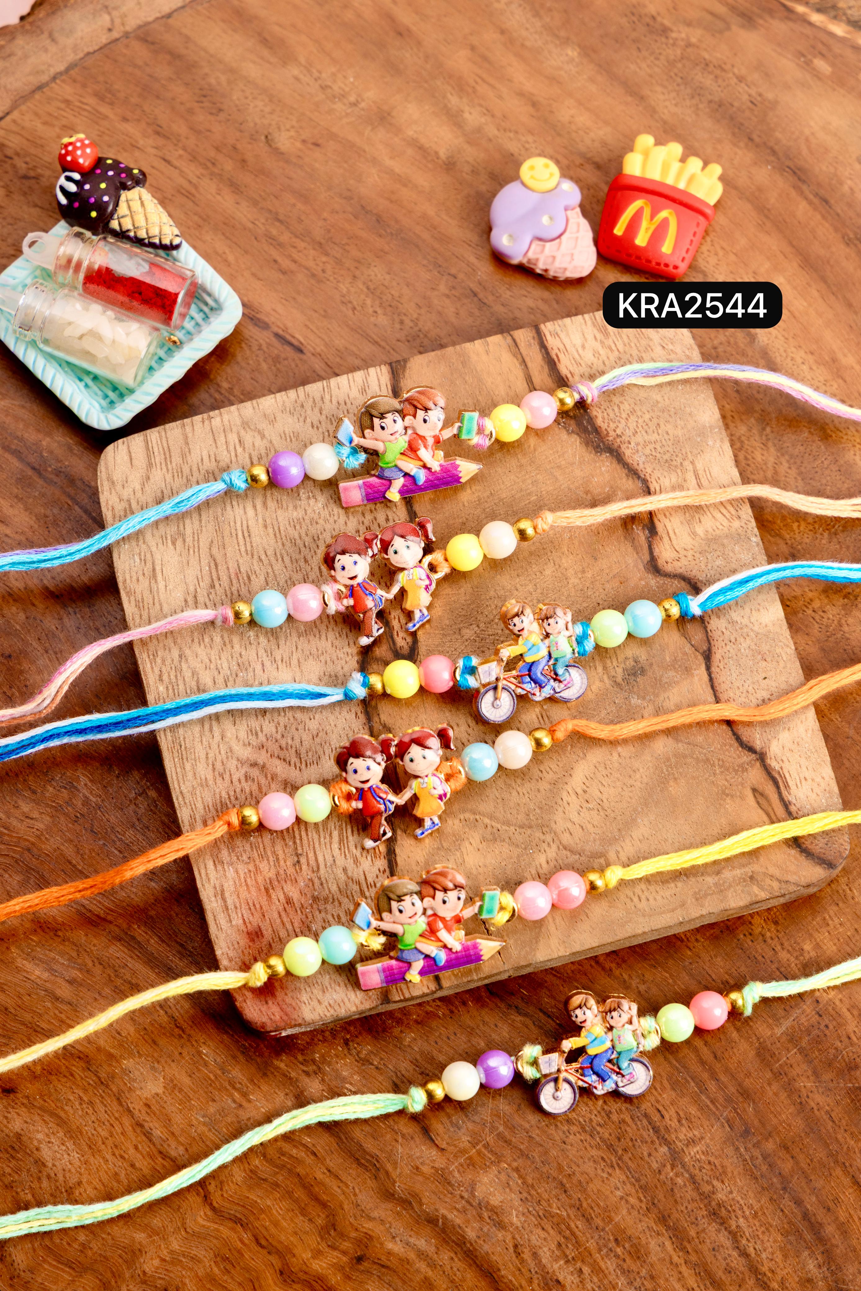 Back To School Kids Bhai Behen 3D Rakhi (KRA2544)