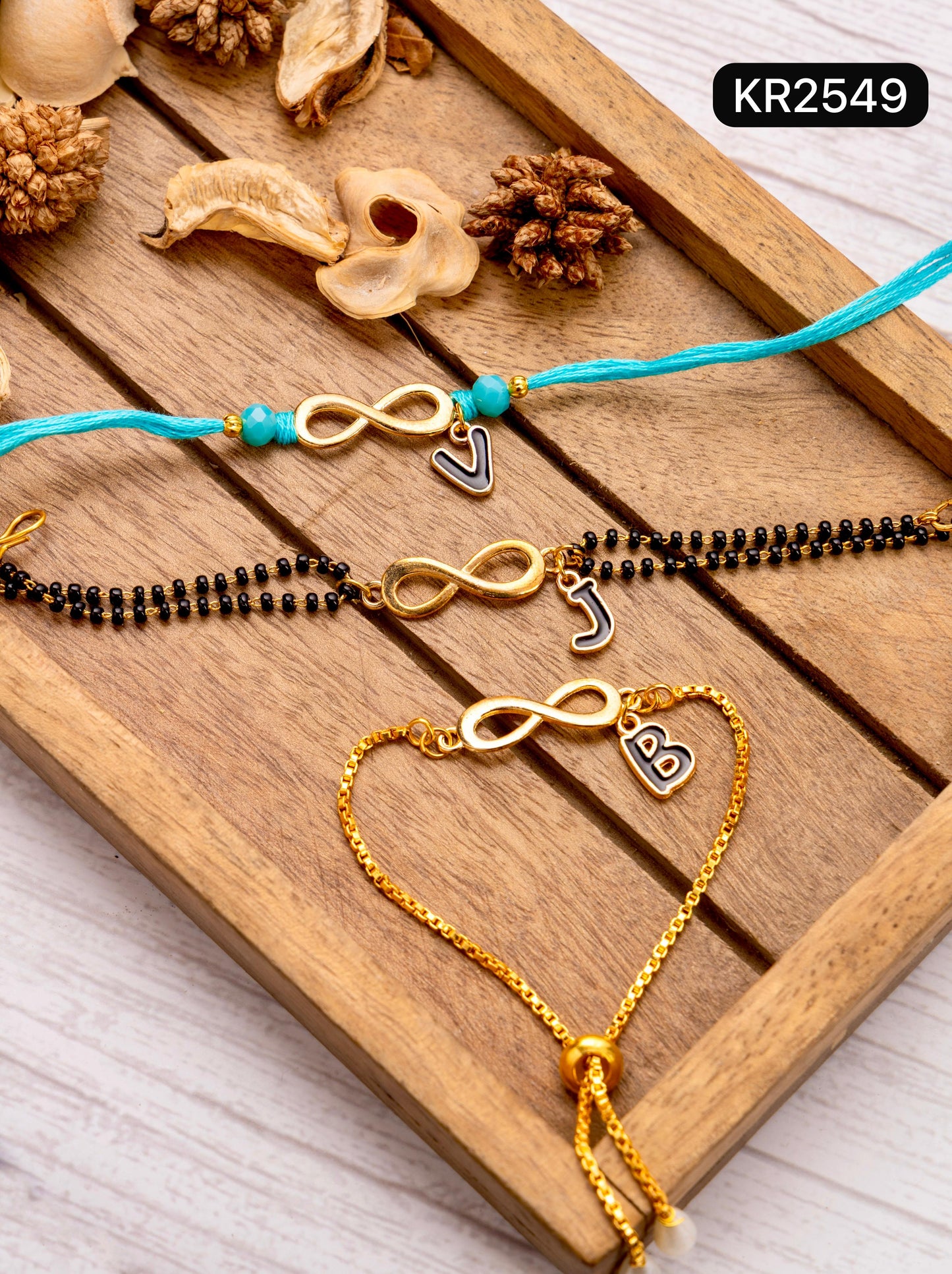 Minimalist Contemporary Rakhi Bracelet Set (KRA2549)