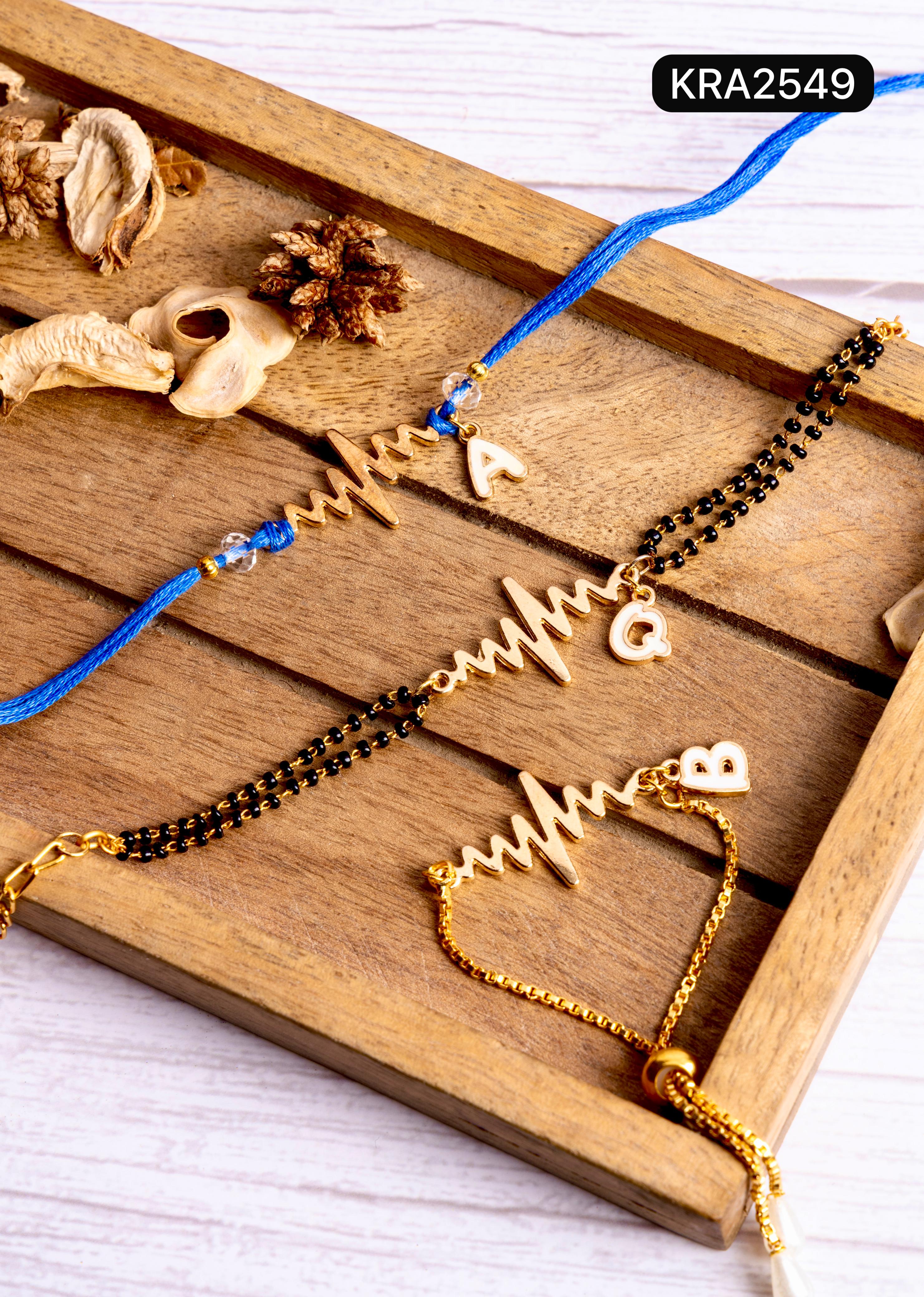Minimalist Contemporary Rakhi Bracelet Set (KRA2549)