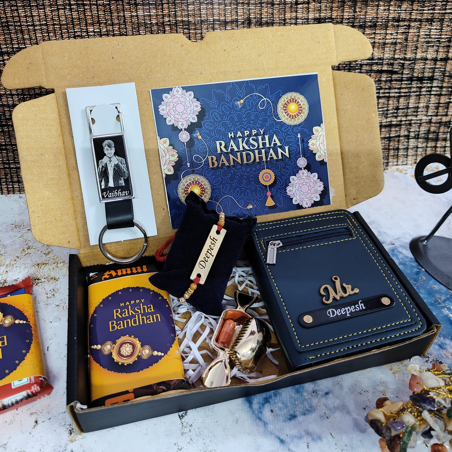 Rakhi Combo MG 13.0 (D) - Sleek Wallet Rakhi Hamper