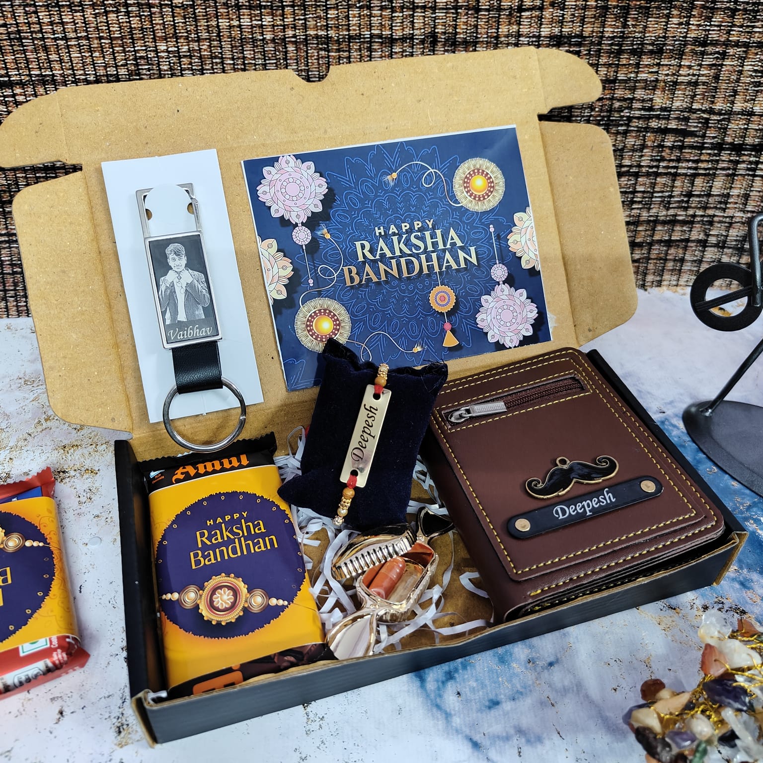 Rakhi Combo MG 13.0 (D) - Sleek Wallet Rakhi Hamper