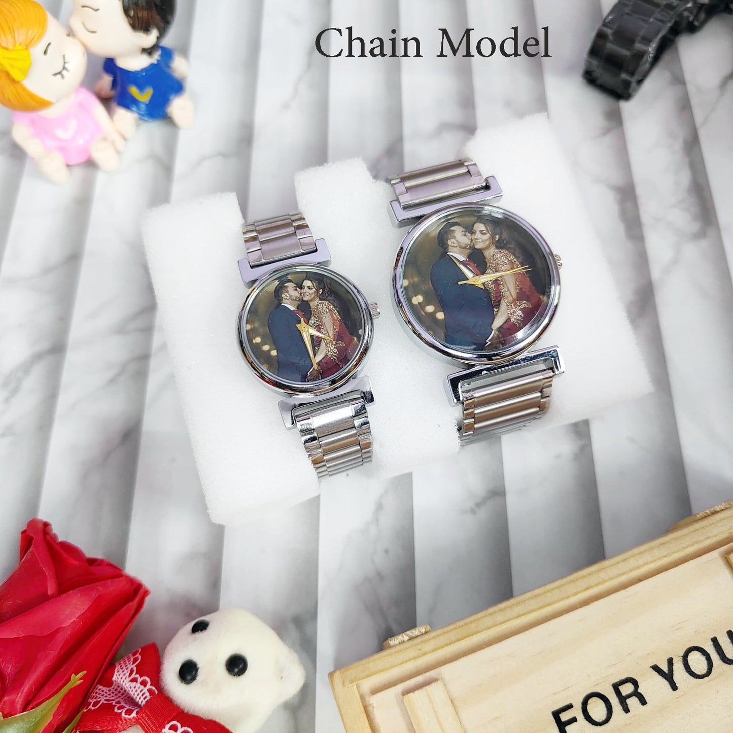 Metal Chain Couple Watch