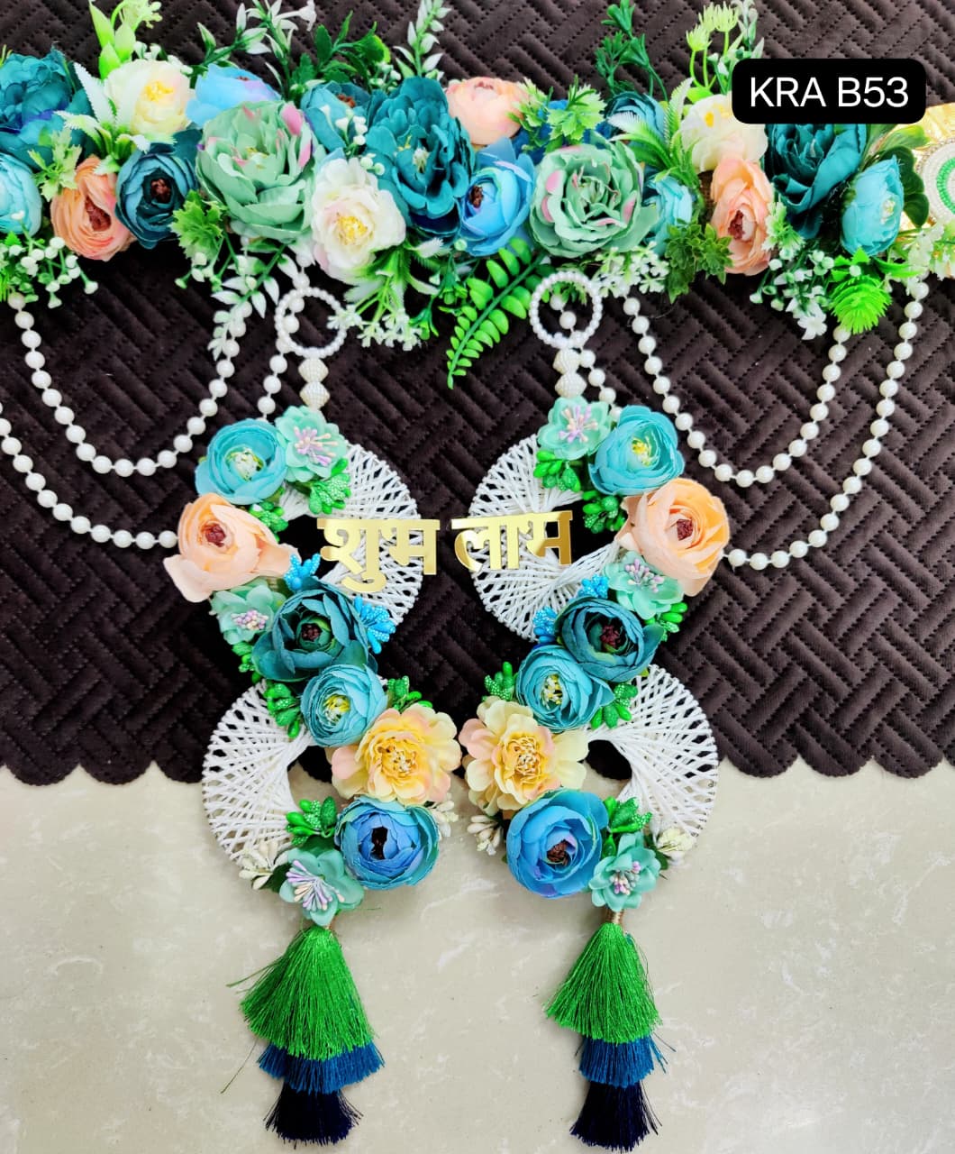Floral Bandhanwar With Side Hangings KRA B53
