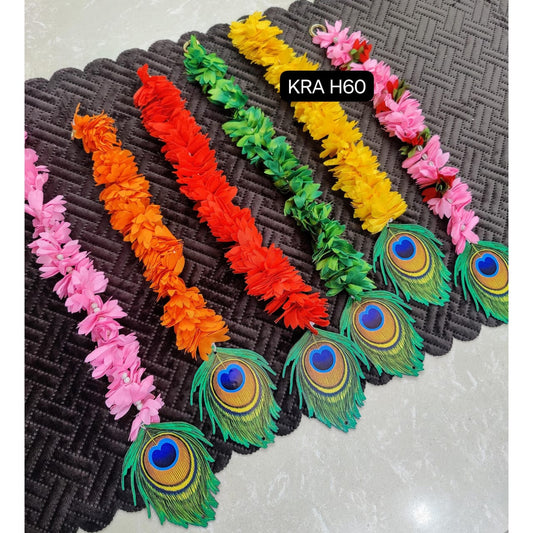 Cloth Gajra Morpankh Hanging KRA H60