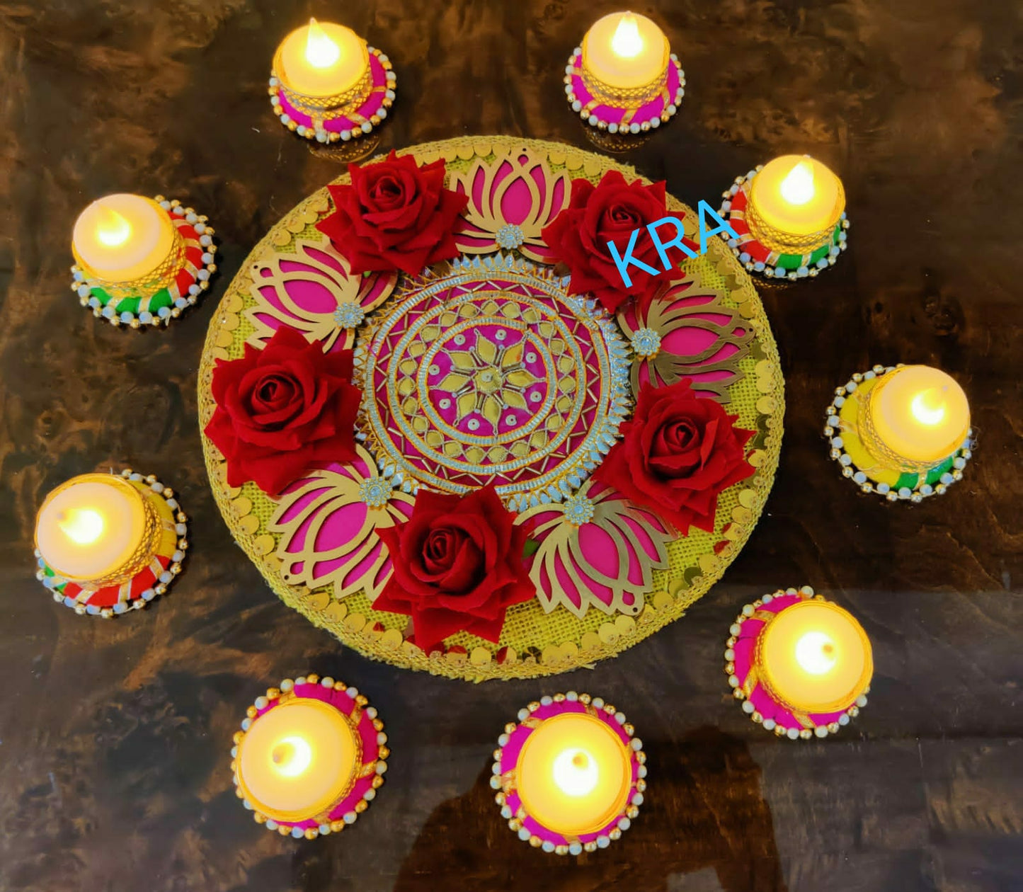 Rose Jute Rangoli Combo KRA R22