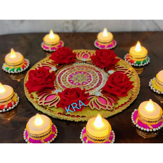 Rose Jute Rangoli Combo KRA R22