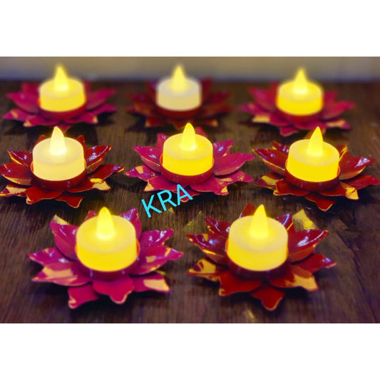 Double Layer Metal Lotus T-light Holders KRA U02