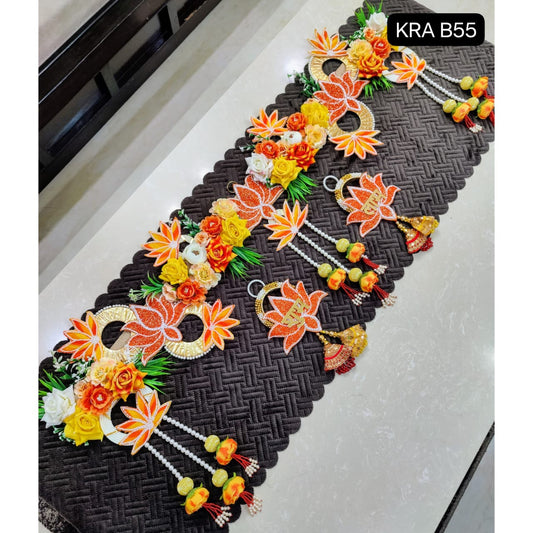 Heavy Lotus Rose Bandhanwar With Side Hanging KRA B55