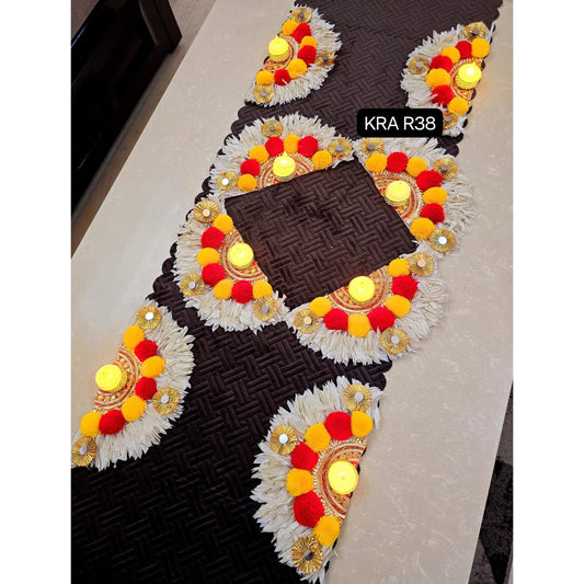 Gajra Gotapatti Half Circle Stair Mat KRA R38