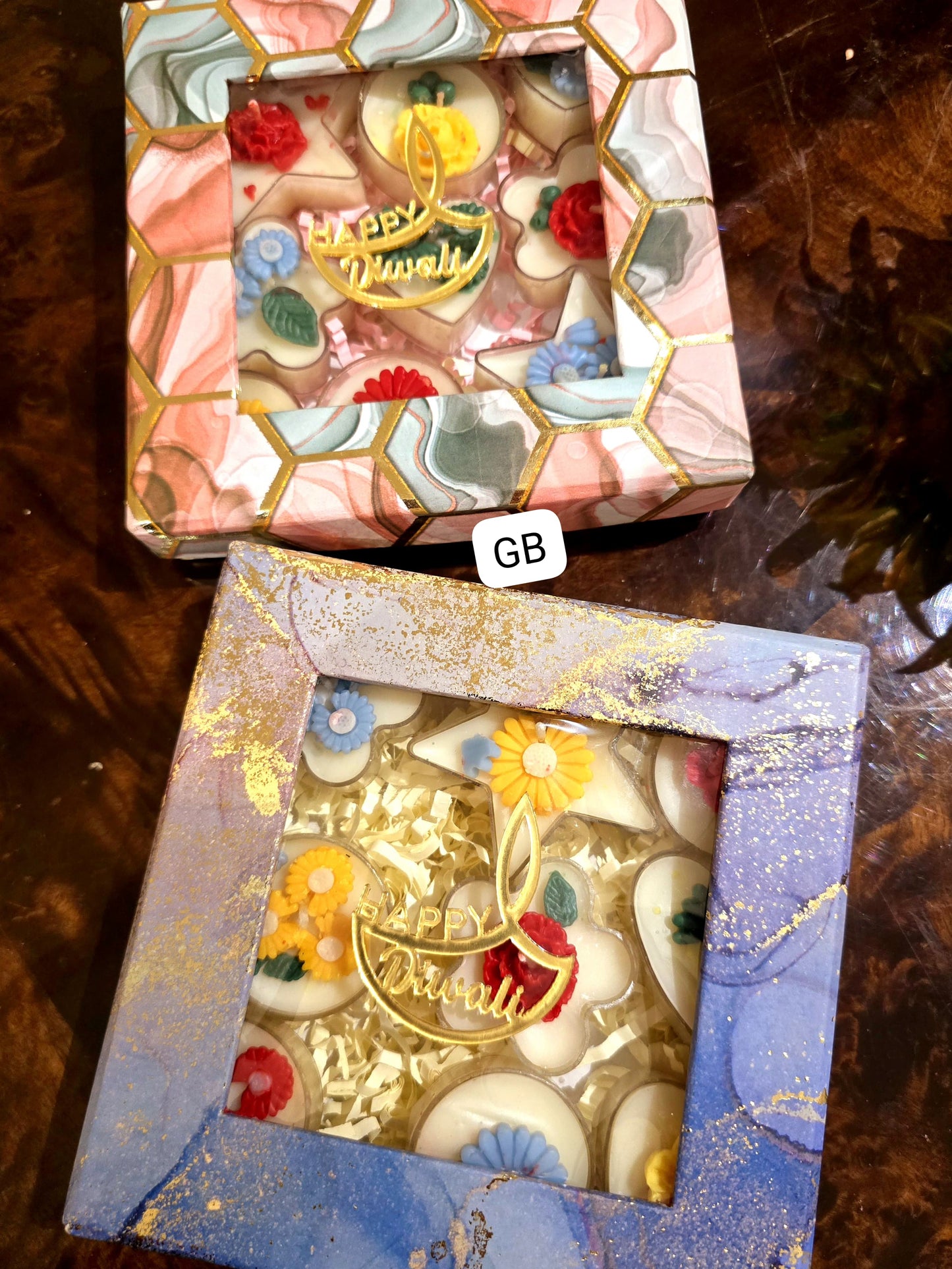 Fancy T-light Floral Candles