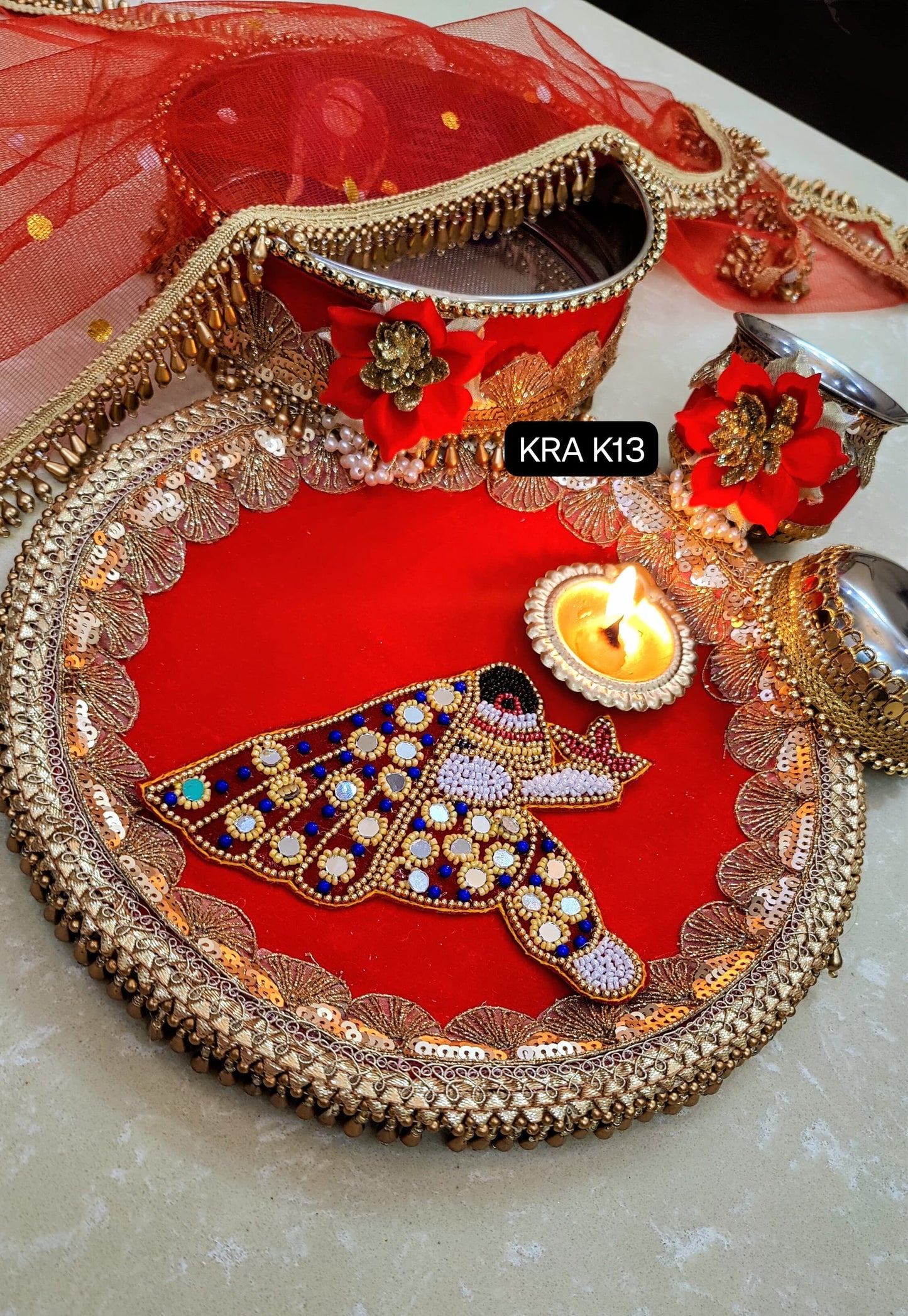 Diya Jale Premium Karwachauth Thali Combo KRA K13