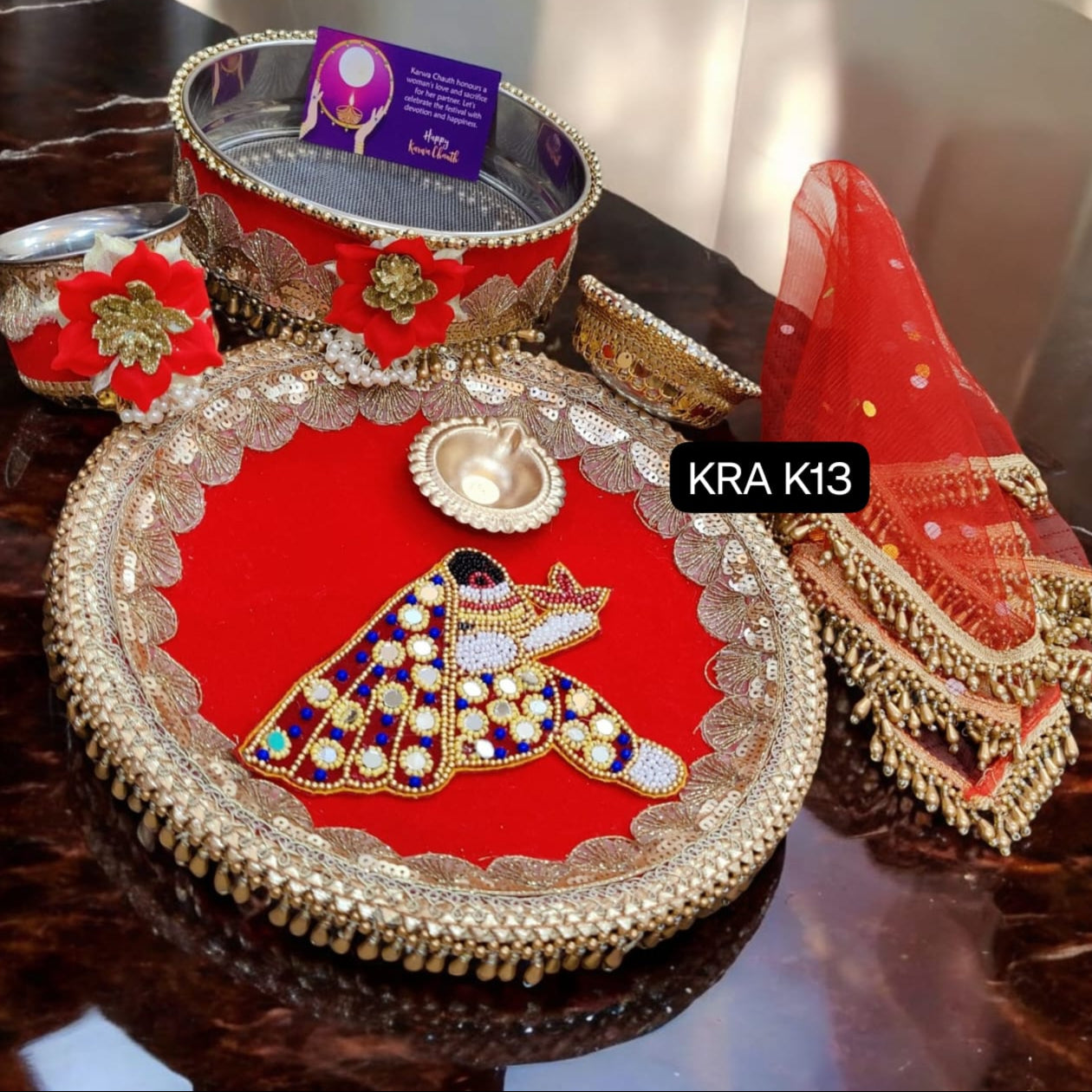Diya Jale Premium Karwachauth Thali Combo KRA K13