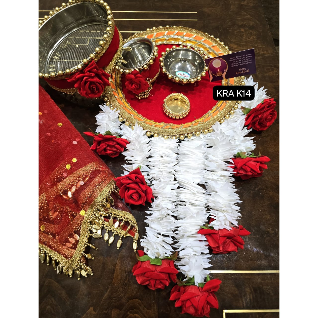 Rose Gajra Karwachauth Thali Combo KRA K14