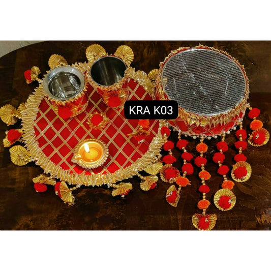 Karwachauth Pom Pom Thali Combo KRA K03