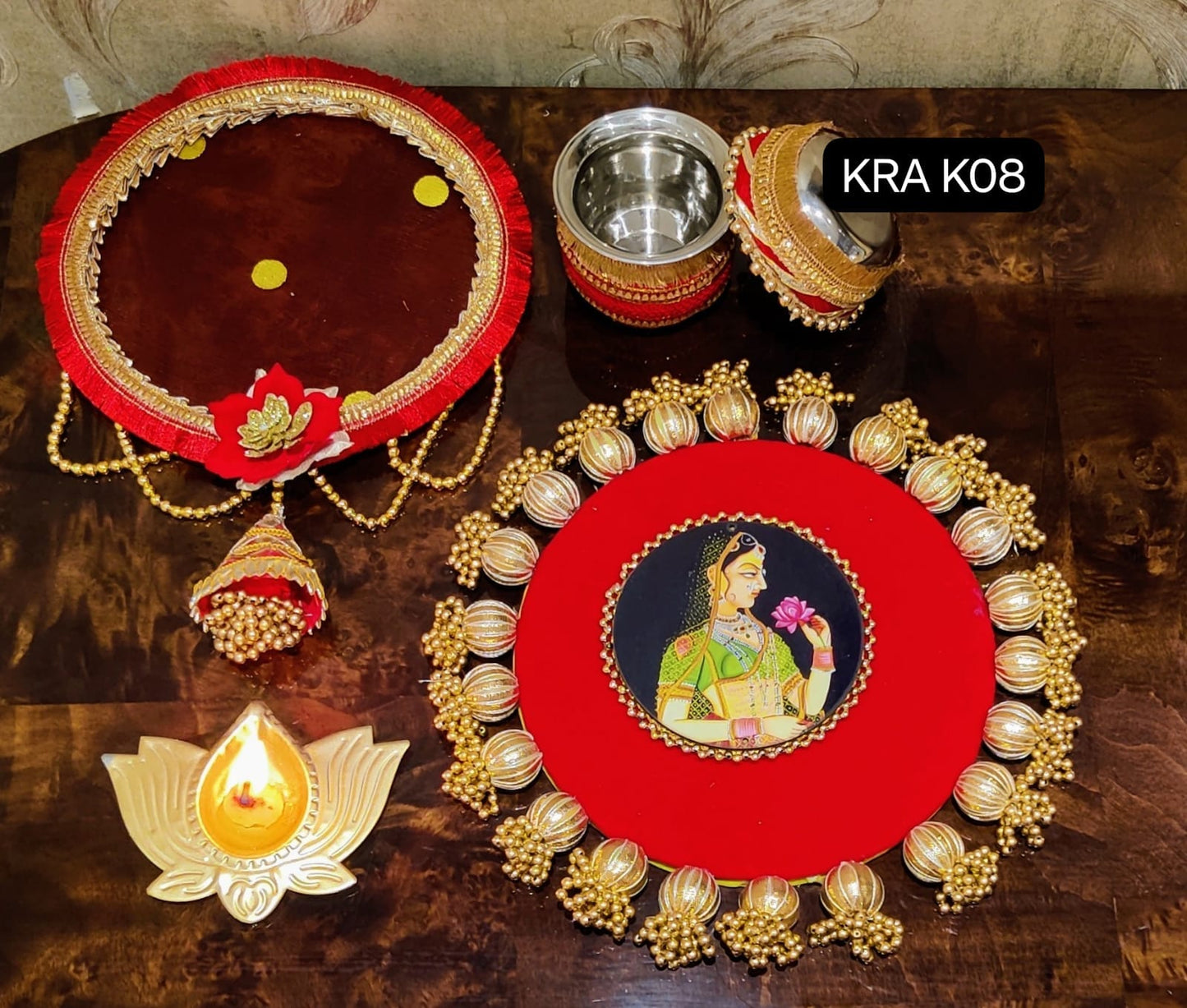 Karwachauth Reversible Thali Combo KRA K08