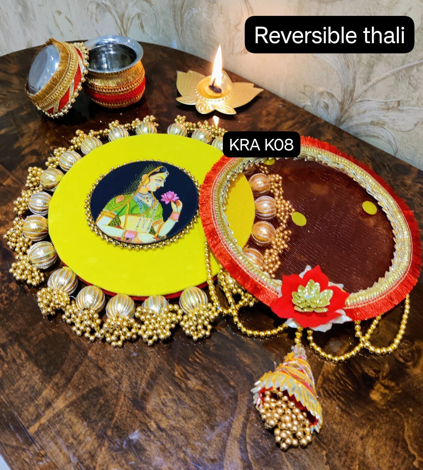 Karwachauth Reversible Thali Combo KRA K08