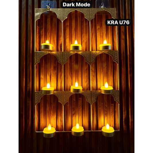 Jharoka Metal Tea Light Holder Wall Hanging KRA U76